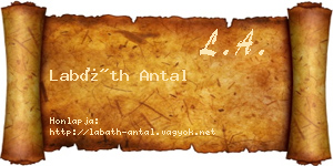 Labáth Antal névjegykártya