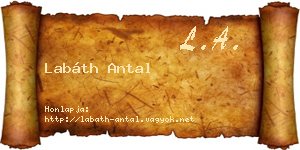 Labáth Antal névjegykártya